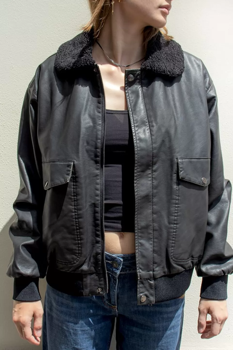 Subdued Giacca bomber ecopelle