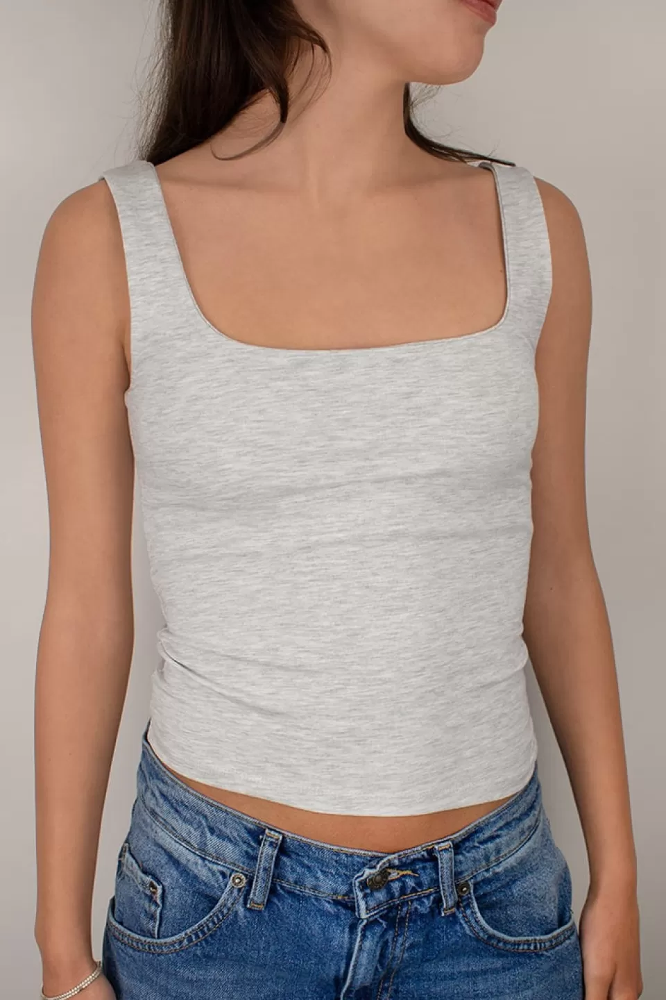 Subdued Top scollo quadrato